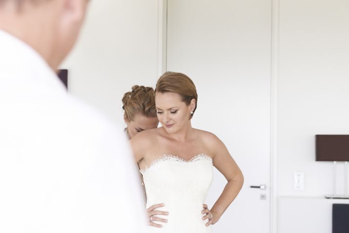 La mariée en robe - photo de mariage à Genève